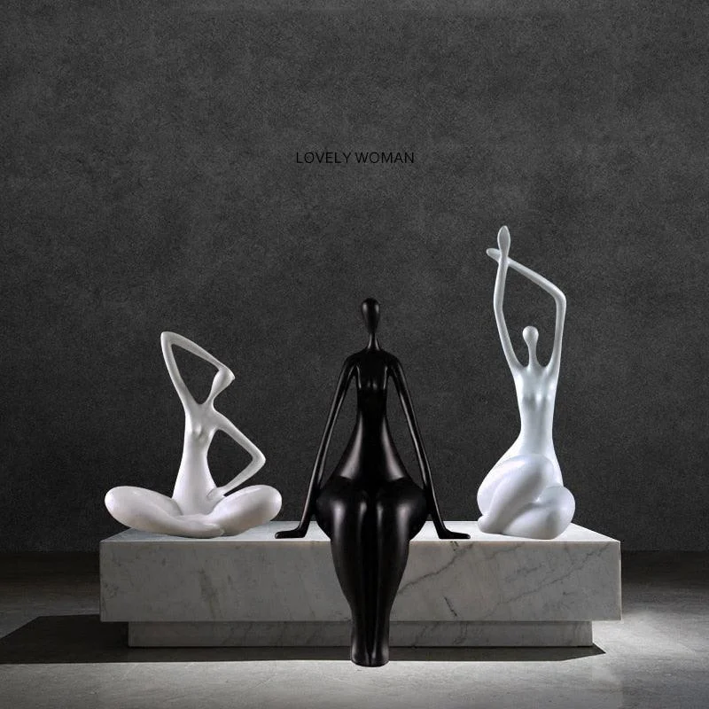 H8c98c677a4964a2cb7aede133795132bp Yoga Woman Sculpture - ISTANBULLU LTD