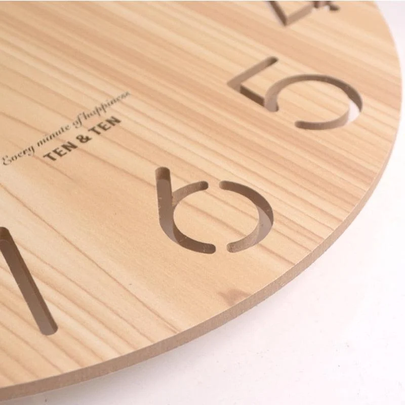 Wooden 3D Wall Clock - ISTANBULLU LTD