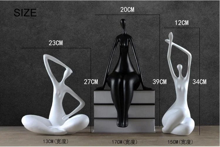 H9812a7ff22de4f25ab4d65e33cd8f2abz Yoga Woman Sculpture - ISTANBULLU LTD