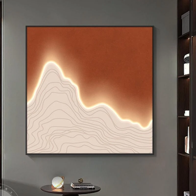Waves Framed LED Wall Art - ISTANBULLU LTD