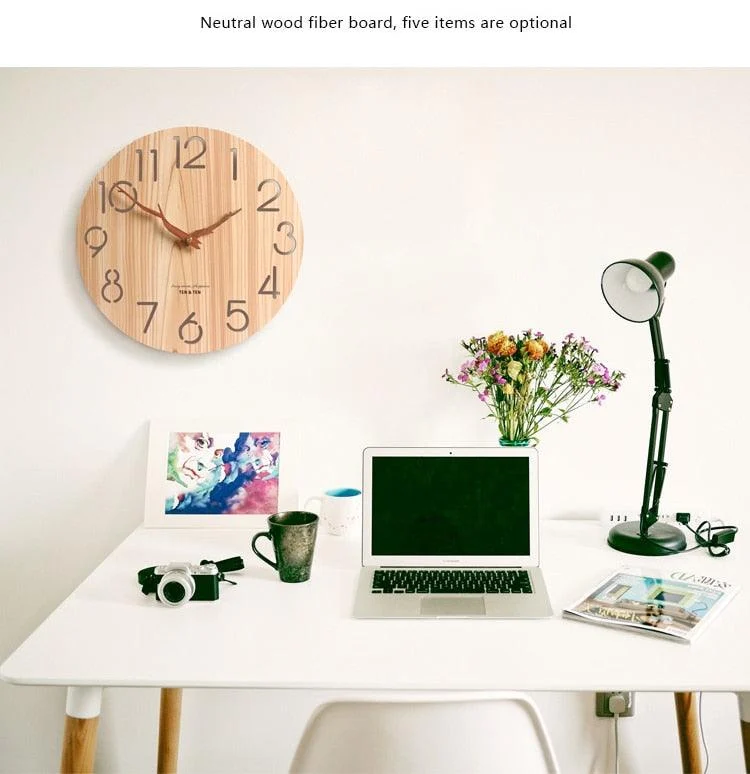 Wooden 3D Wall Clock - ISTANBULLU LTD