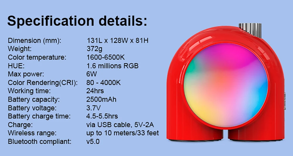 Divoom Planet-9 Decorative RGB LED Bedside Music Lamp
