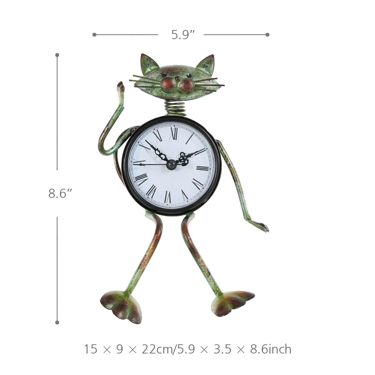 Retro Cat Display Home Decor Clock