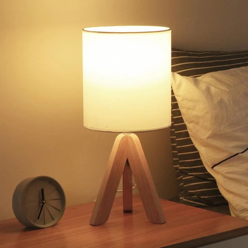 H_Wooden_Tripod_Table_Lamp_with_Linen_Shade_LED_-_-_tag1_-4246777 H Wooden Tripod Table Lamp with Linen Shade LED - - #tag1#