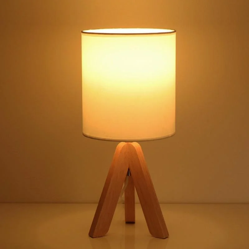 H_Wooden_Tripod_Table_Lamp_with_Linen_Shade_LED_-_-_tag1_-4246828 H Wooden Tripod Table Lamp with Linen Shade LED - - #tag1#