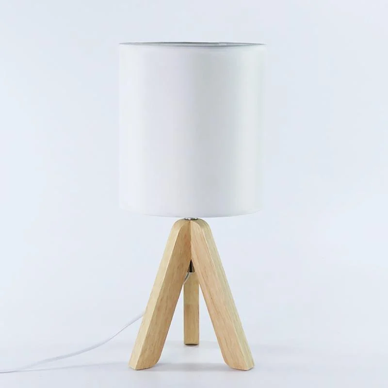 H_Wooden_Tripod_Table_Lamp_with_Linen_Shade_LED_-_-_tag1_-4246835 H Wooden Tripod Table Lamp with Linen Shade LED - - #tag1#