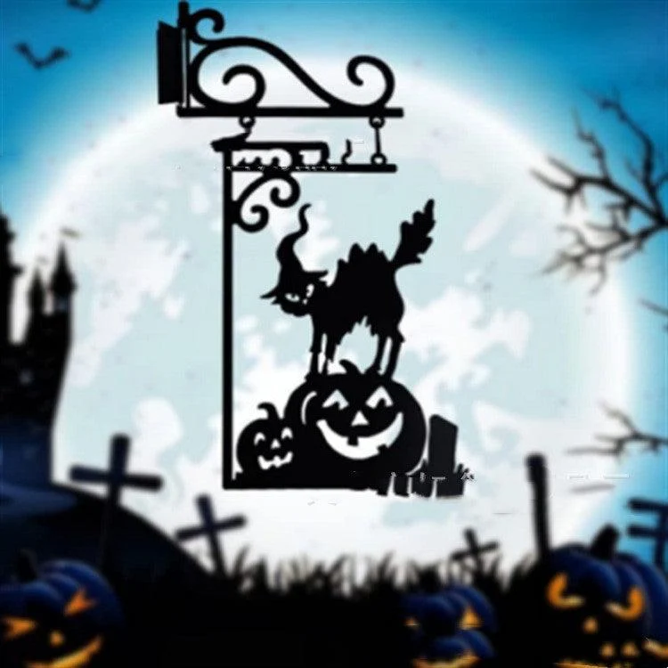 Halloween_Courtyard_Black_Cat_Witch_Ghost_Metal_Decorations_-_-_tag1_-4249620 Halloween Courtyard Black Cat Witch Ghost Metal Decorations - - #tag1#