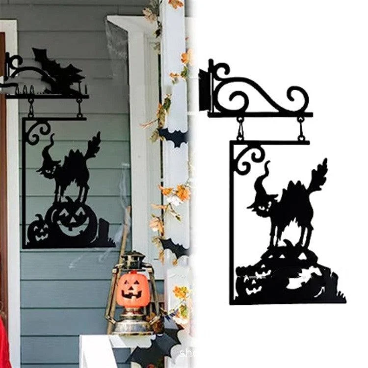 Halloween_Courtyard_Black_Cat_Witch_Ghost_Metal_Decorations_-_-_tag1_-4249627 Halloween Courtyard Black Cat Witch Ghost Metal Decorations - - #tag1#