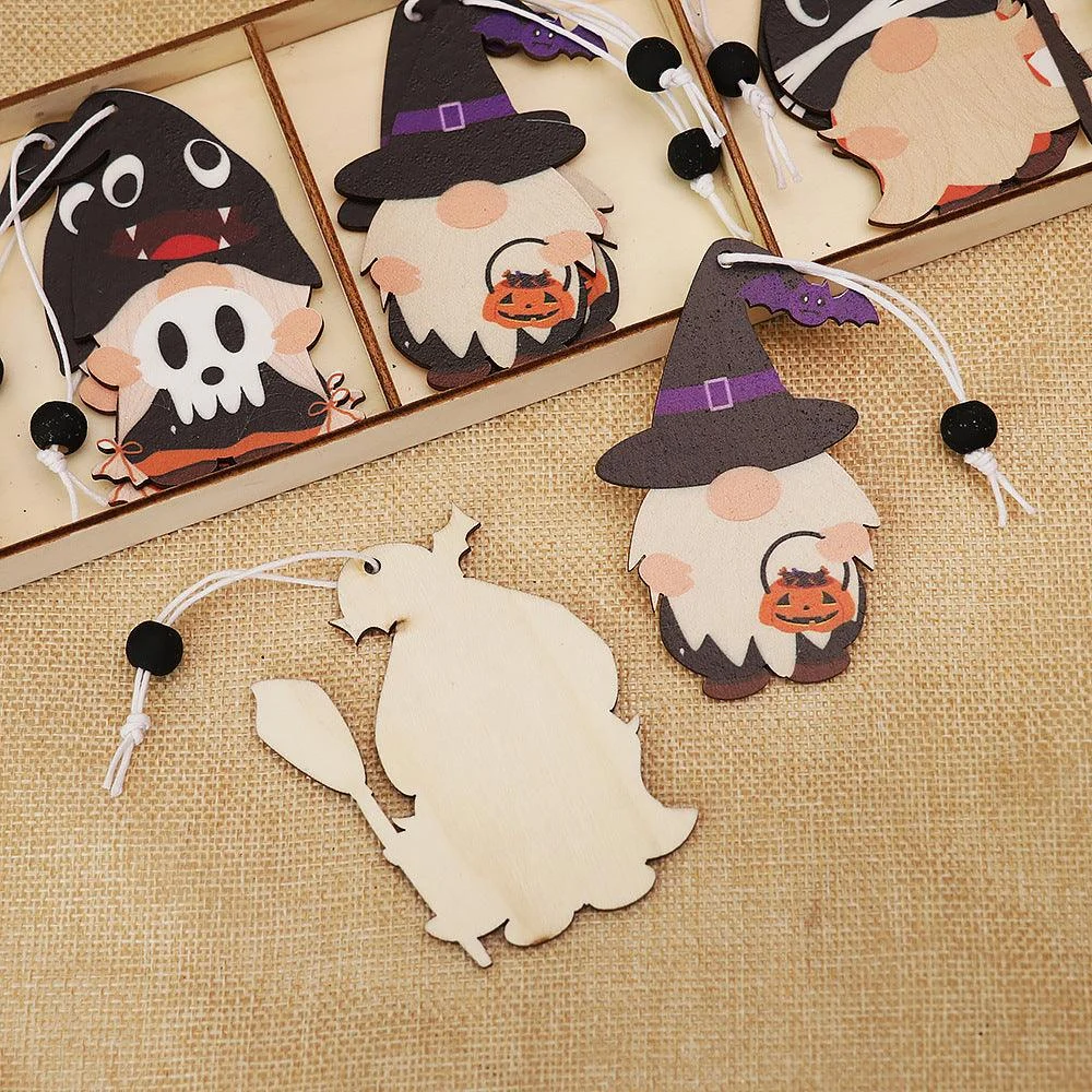 Halloween_Decoration_Cartoon_Gnome_Wooden_Pendant_-_-_tag1_-4250781 Halloween Decoration Cartoon Gnome Wooden Pendant - - #tag1#