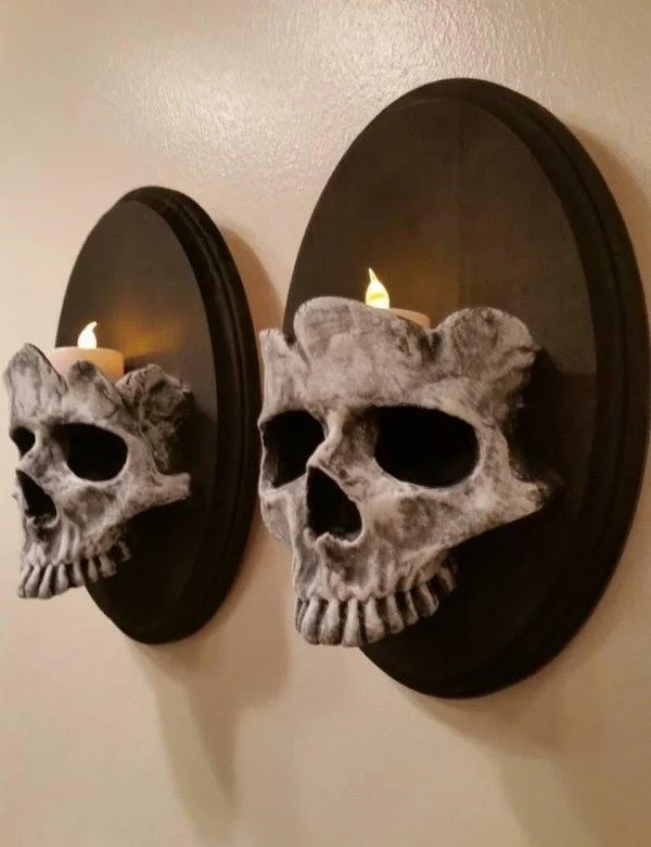 Halloween_Decoration_Ghost_Skull_Wall_Pendant_Candle_Holder_-_-_tag1_-4251207 Halloween Decoration Ghost Skull Wall Pendant Candle Holder - - #tag1#