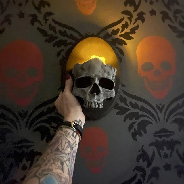 Halloween_Decoration_Ghost_Skull_Wall_Pendant_Candle_Holder_-_-_tag1_-4251213 Halloween Decoration Ghost Skull Wall Pendant Candle Holder - - #tag1#