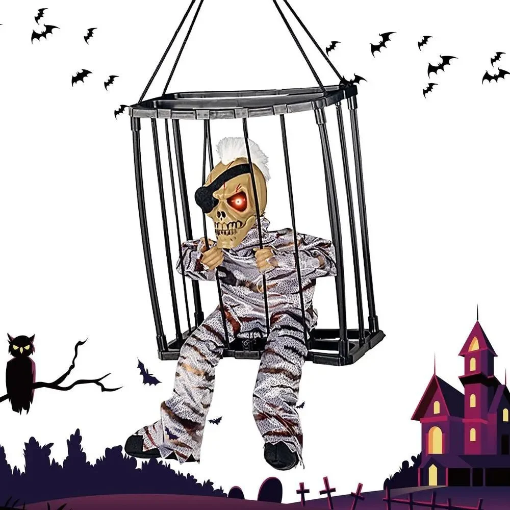 Halloween_Decoration_Prisoner_Ghost_In_Cage_-_Hangable_Talking_Ghost_-_-_tag1_-4251888 Halloween Decoration Prisoner Ghost In Cage - Hangable Talking Ghost - - #tag1#