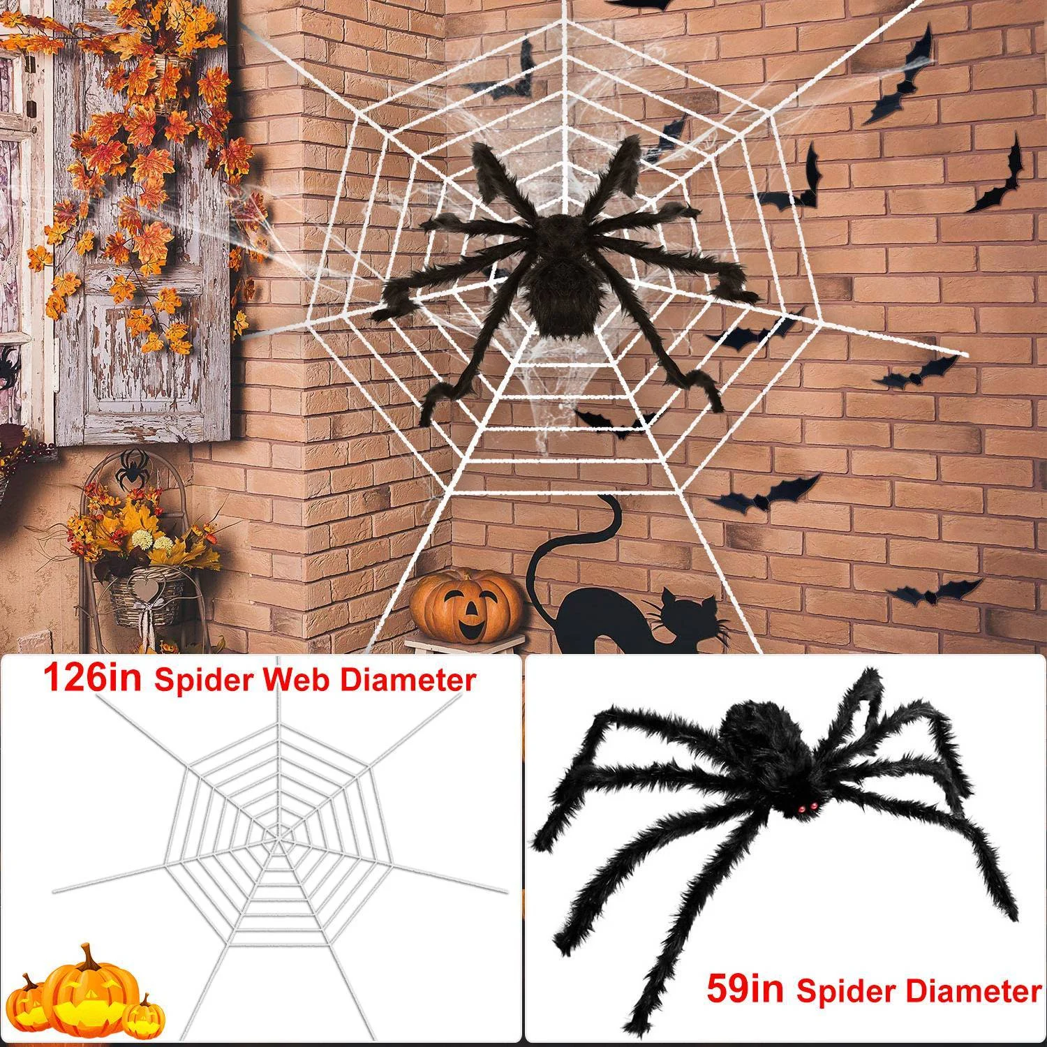 Halloween_Decorations_Spider_Outdoor_Stretch_Cobweb_-_-_tag1_-4253603 Halloween Decorations Spider Outdoor Stretch Cobweb - - #tag1#