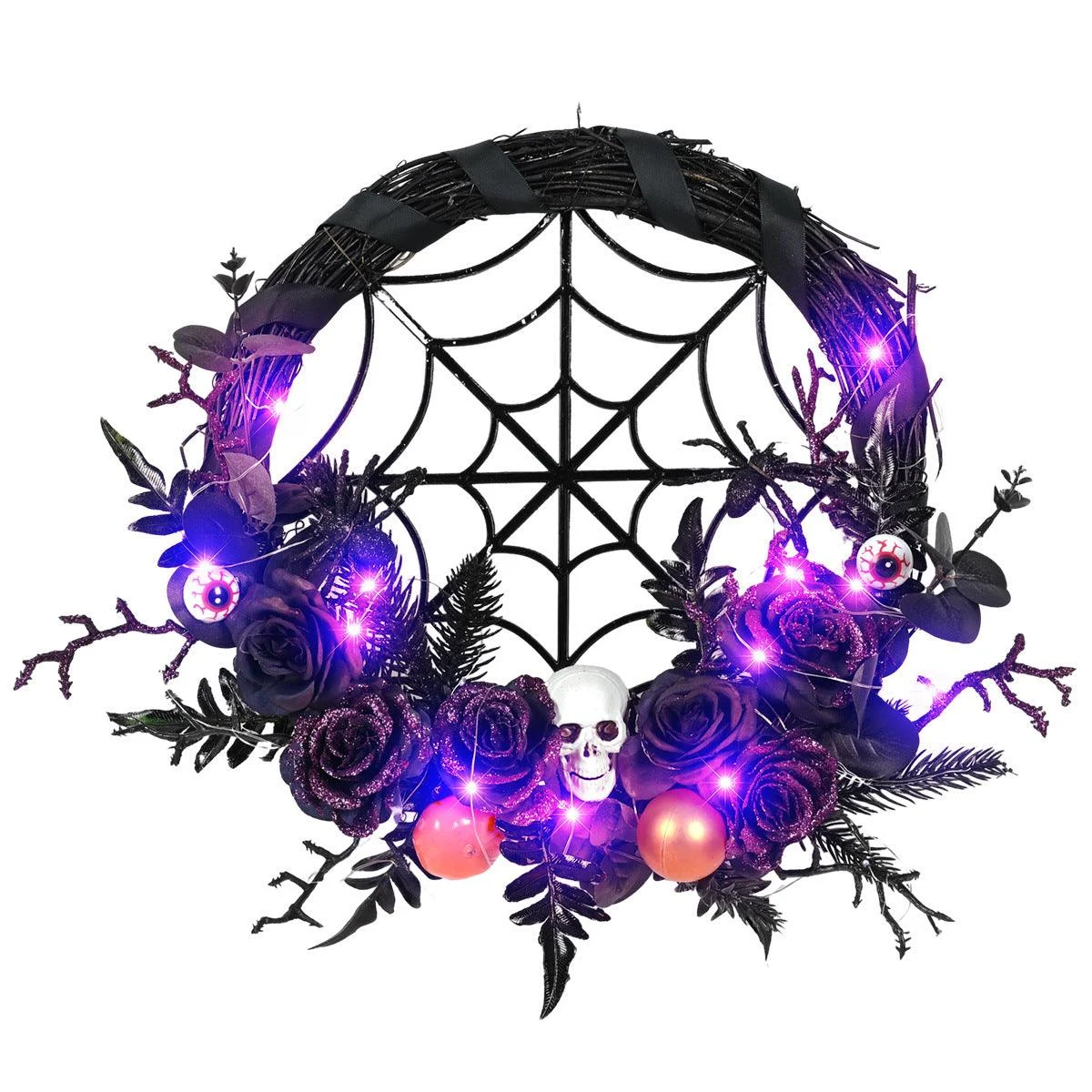 Halloween_Decorations_Spider_Skull_Vine_Ring_Artificial_Flower_Party_Layout_Props_Pendant_-_-_tag1_-4253666 Halloween Decorations Spider Skull Vine Ring Artificial Flower Party Layout Props Pendant - - #tag1#