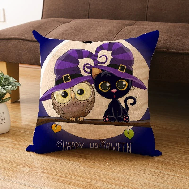 Halloween_Kitten_Pumpkin_Head_Pillow_Cover_-_-_tag1_-4259253 Halloween Kitten Pumpkin Head Pillow Cover - - #tag1#