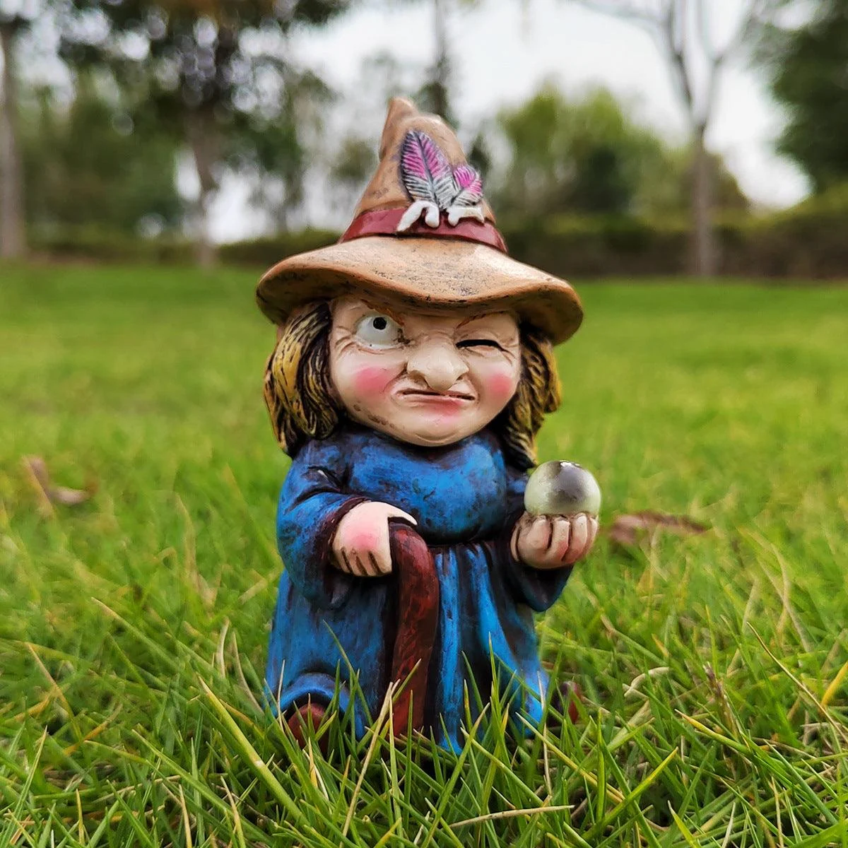 Halloween Magic Witch Sculpture Resin Crafts Small Ornaments -  - #tag1#