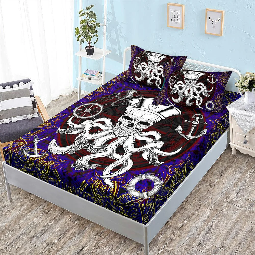 Halloween_Skull_Three-Piece_Fitted_Bedding_-_-_tag1_-4264779 Halloween Skull Three-Piece Fitted Bedding - - #tag1#