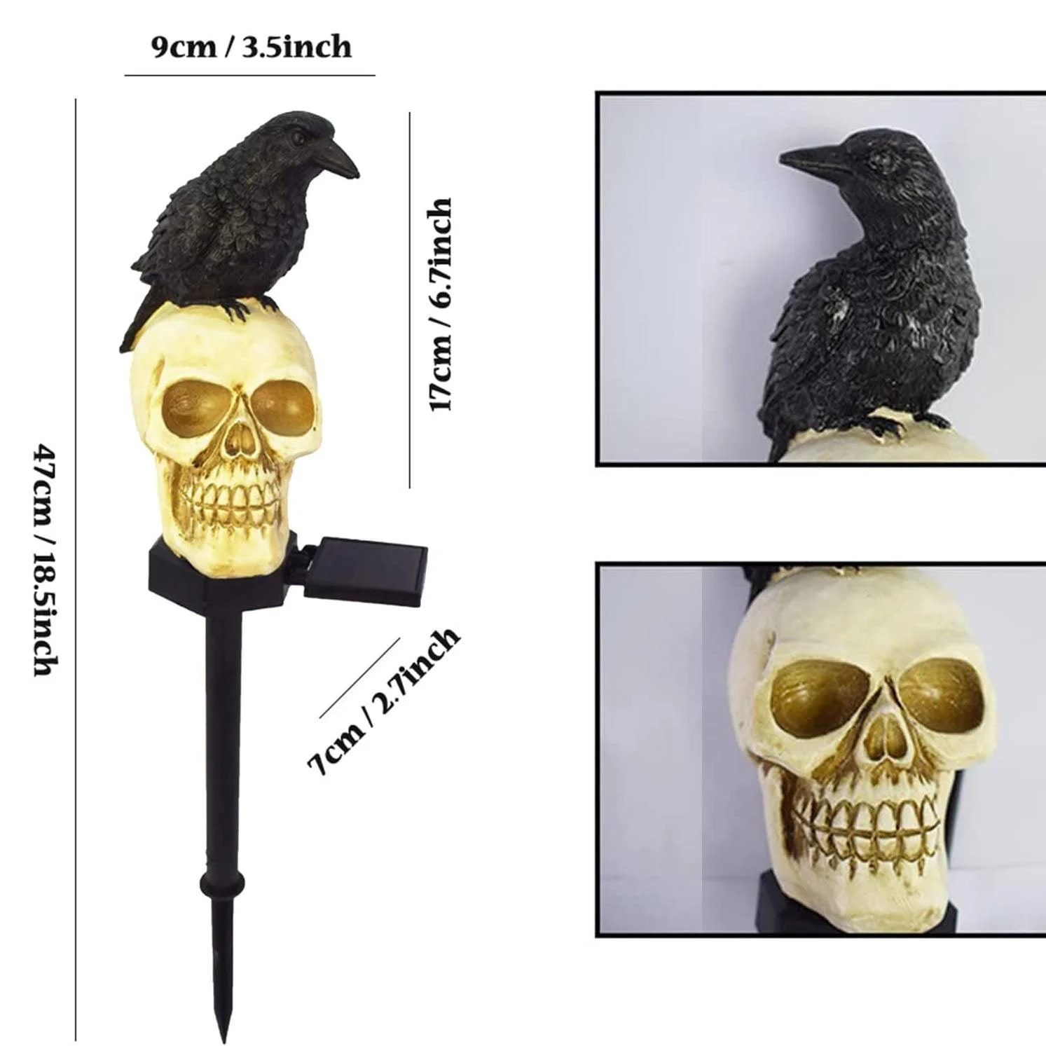 Halloween_Solar_Skull_Crow_Lights_For_Garden_Decorations_-_-_tag1_-4264917 Halloween Solar Skull & Crow Lights For Garden Decorations - - #tag1#