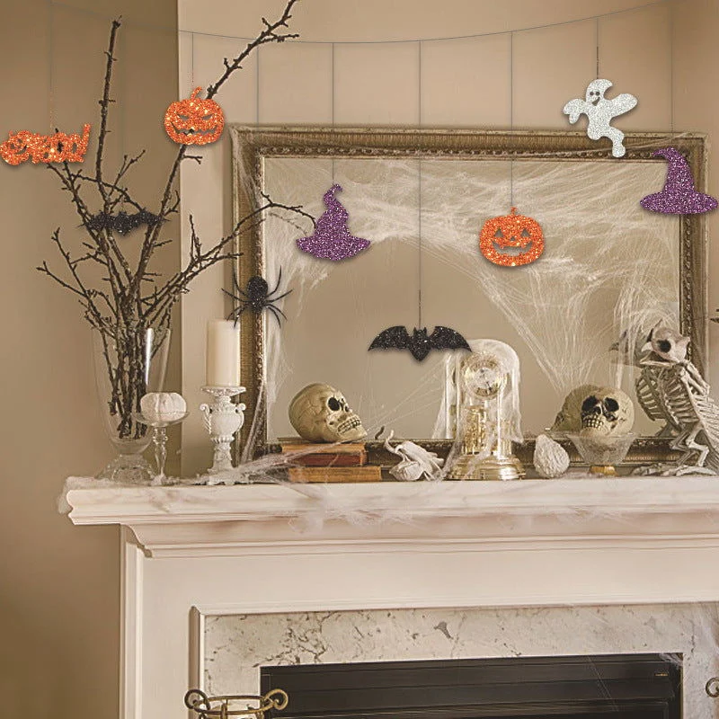 Halloween_Theme_Party_Decoration_Pumpkin_Bat_Scene_Layout_Hanging_String_-_-_tag1_-4265484 Halloween Theme Party Decoration Pumpkin Bat Scene Layout Hanging String - - #tag1#