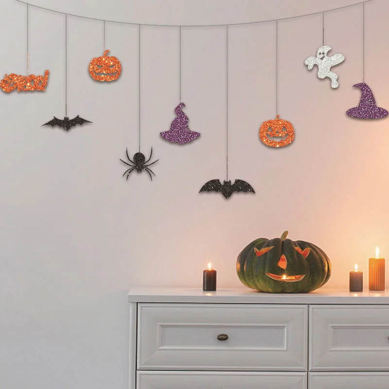 Halloween_Theme_Party_Decoration_Pumpkin_Bat_Scene_Layout_Hanging_String_-_-_tag1_-4265494 Halloween Theme Party Decoration Pumpkin Bat Scene Layout Hanging String - - #tag1#
