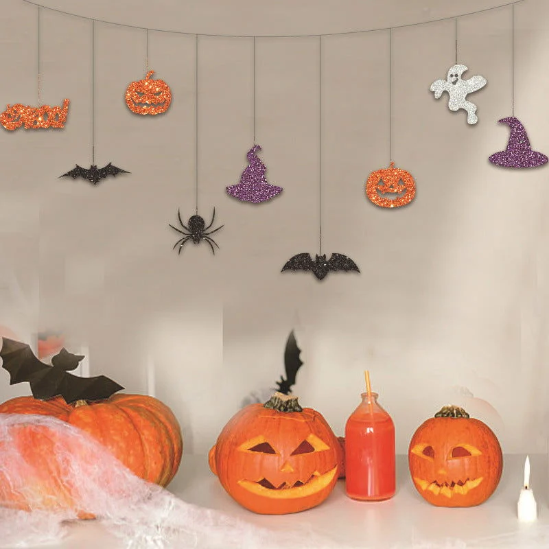 Halloween_Theme_Party_Decoration_Pumpkin_Bat_Scene_Layout_Hanging_String_-_-_tag1_-4265498 Halloween Theme Party Decoration Pumpkin Bat Scene Layout Hanging String - - #tag1#