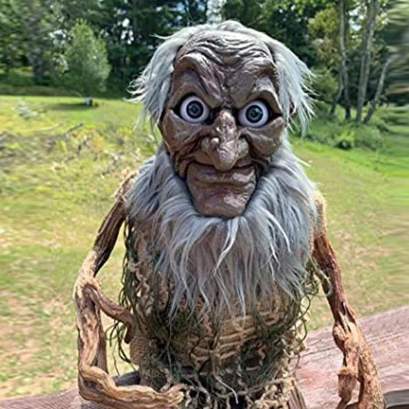 Halloween Withered Dwarfs Evil Little Old Man Ornaments Funny Goblin Creature  Doll -  - #tag1#