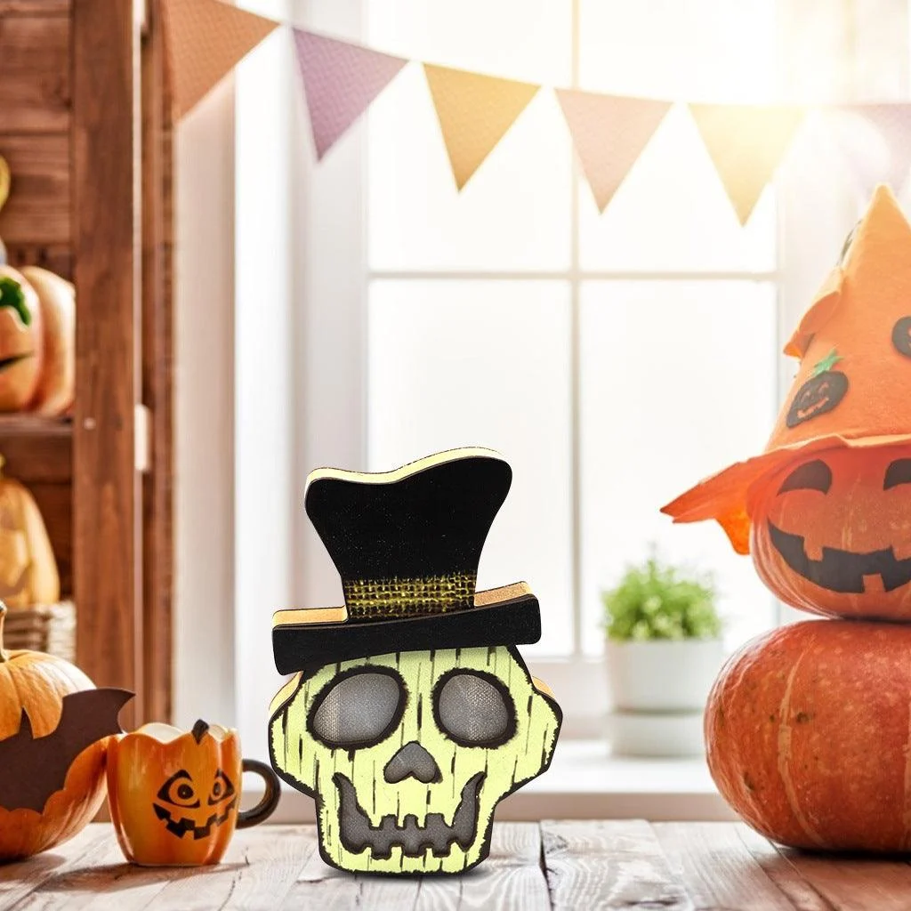 Halloween_Wooden_Ornament_Pumpkin_Skull_Black_Cat_-_-_tag1_-4266593 Halloween Wooden Ornament Pumpkin Skull Black Cat - - #tag1#