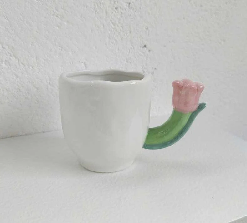 Handmade_Ceramic_Tulip_Mug_with_Floral_Spoon_-_-4199948 Handmade Ceramic Tulip Mug with Floral Spoon -