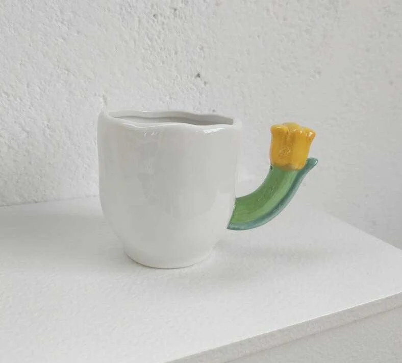 Handmade_Ceramic_Tulip_Mug_with_Floral_Spoon_-_-4199953 Handmade Ceramic Tulip Mug with Floral Spoon -