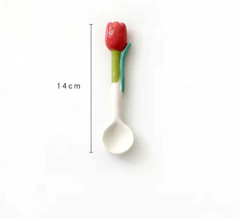 Handmade_Ceramic_Tulip_Mug_with_Floral_Spoon_-_-4199969 Handmade Ceramic Tulip Mug with Floral Spoon -