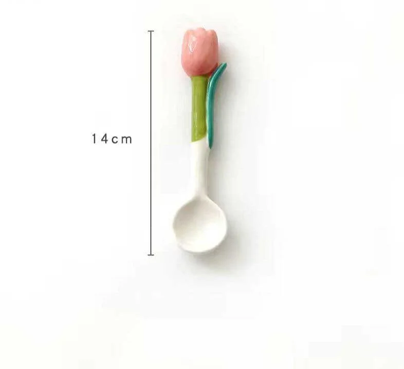 Handmade_Ceramic_Tulip_Mug_with_Floral_Spoon_-_-4199973 Handmade Ceramic Tulip Mug with Floral Spoon -