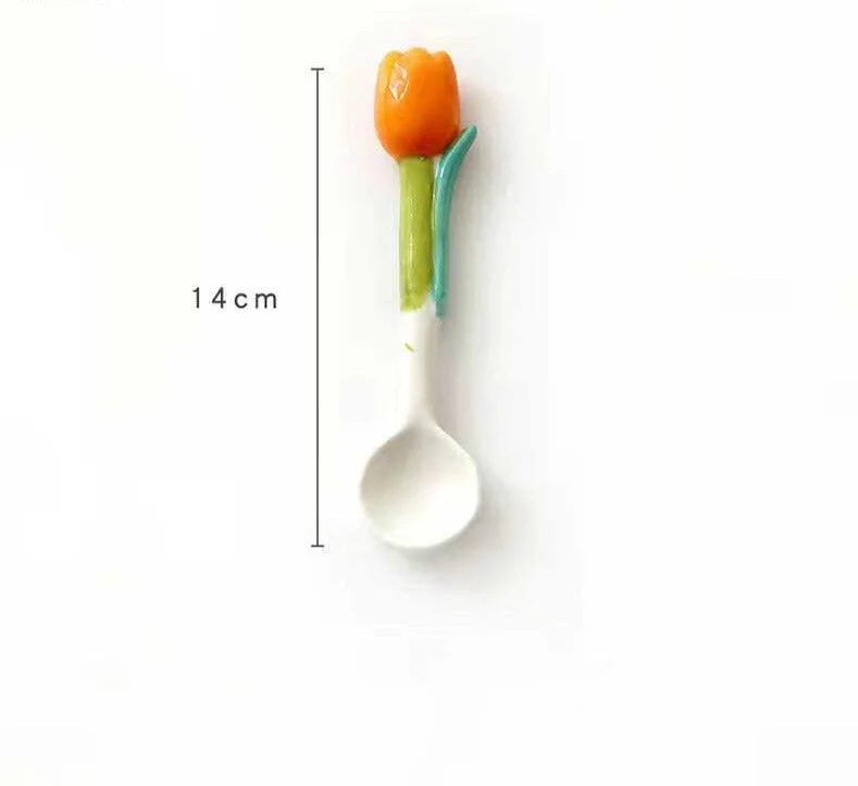 Handmade_Ceramic_Tulip_Mug_with_Floral_Spoon_-_-4199977 Handmade Ceramic Tulip Mug with Floral Spoon -