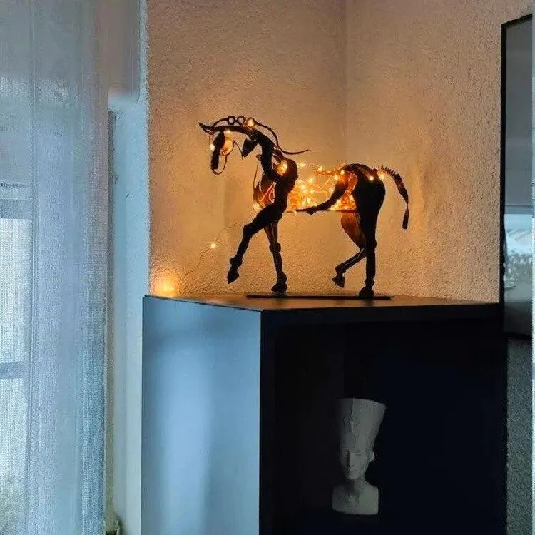 Handmade_Modern_Horse_Sculpture_with_String_Lights_-_-4200383 Handmade Modern Horse Sculpture with String Lights -