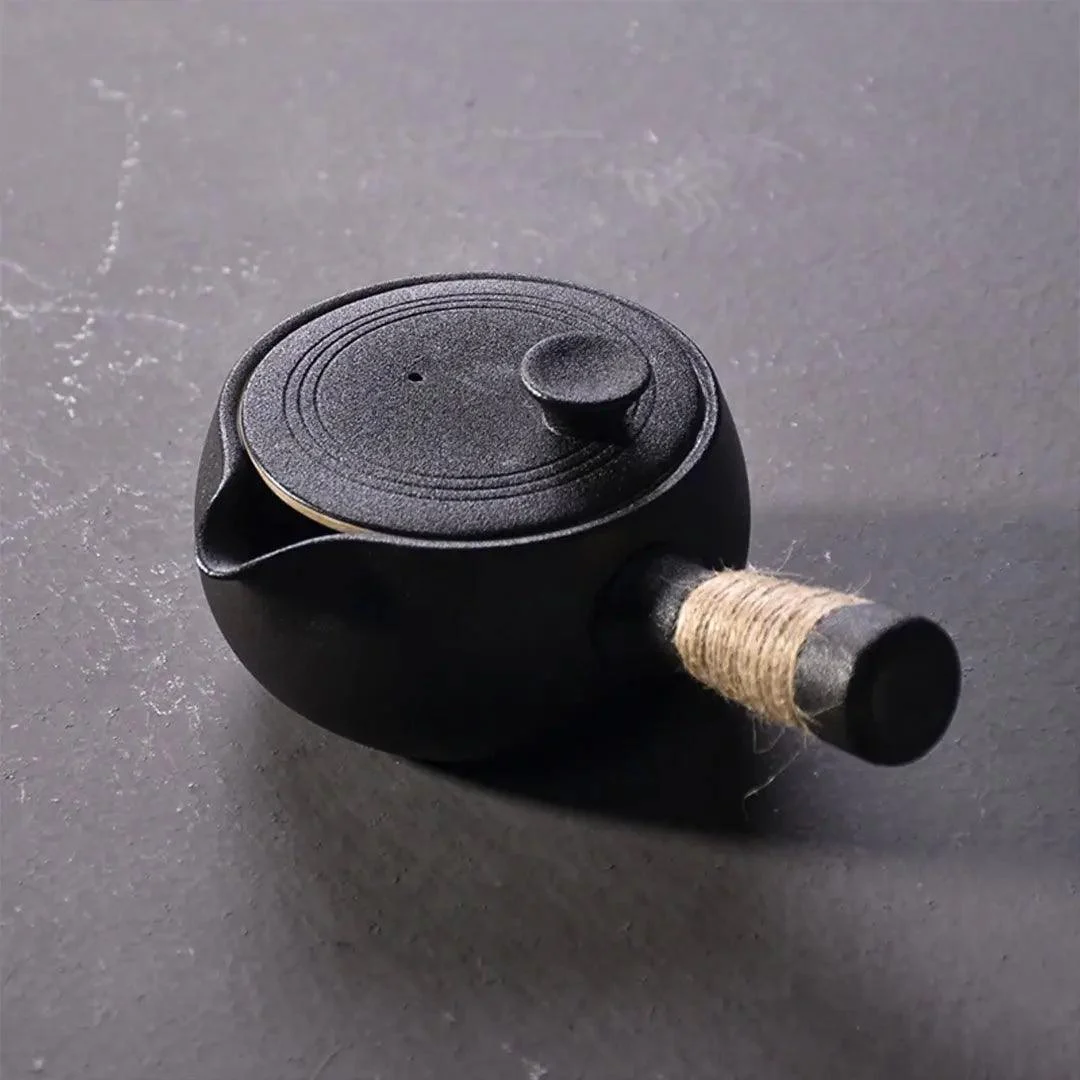 Handmade Pottery Teapot with Handle -