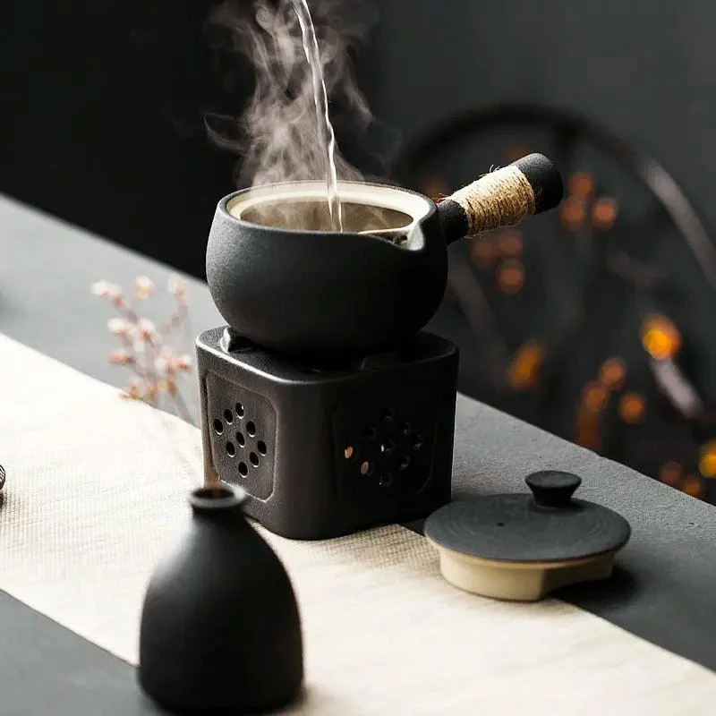 Handmade Pottery Teapot with Handle -