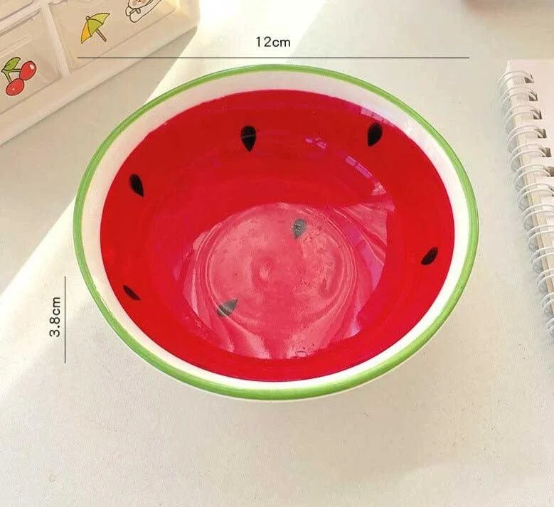 Handpainted_Fruit_Strawberry_Watermelon_Ceramic_Bowl_Set_-_-4200883 Handpainted Fruit Strawberry Watermelon Ceramic Bowl Set -
