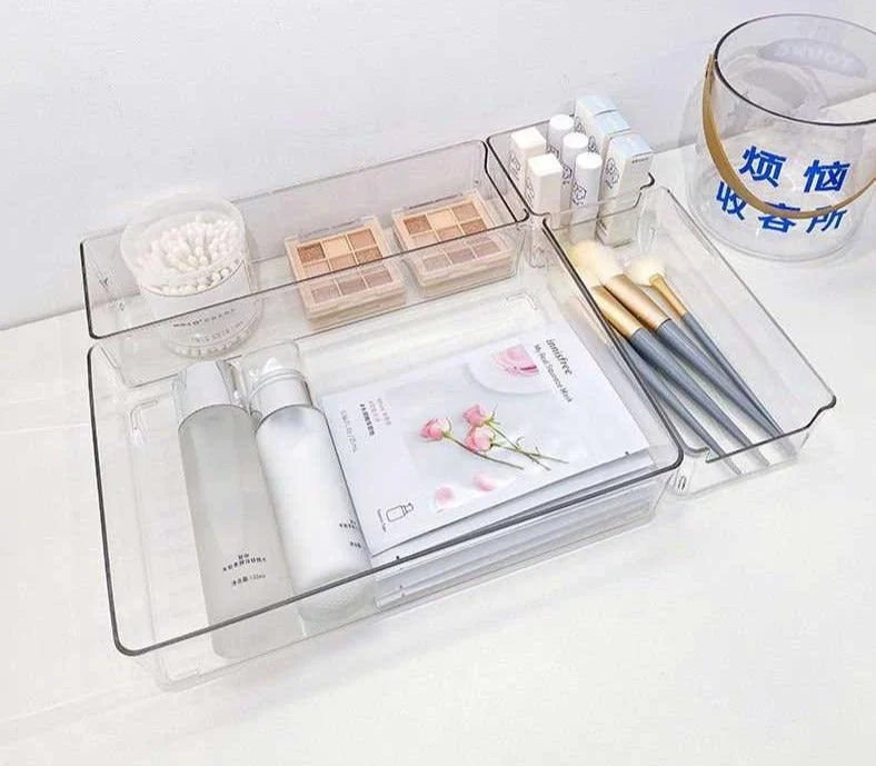 Handy Acrylic Transparent Stationery Storage Box -