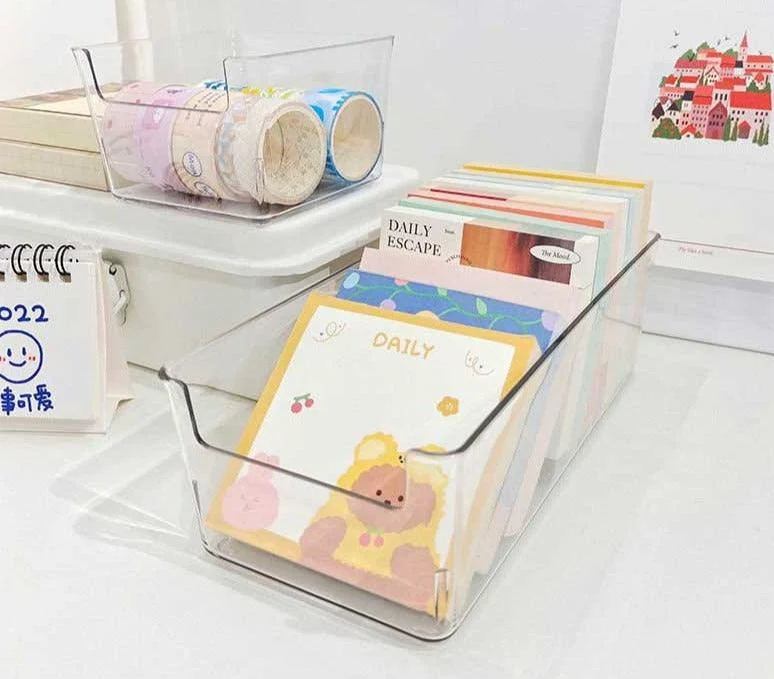 Handy Acrylic Transparent Stationery Storage Box -