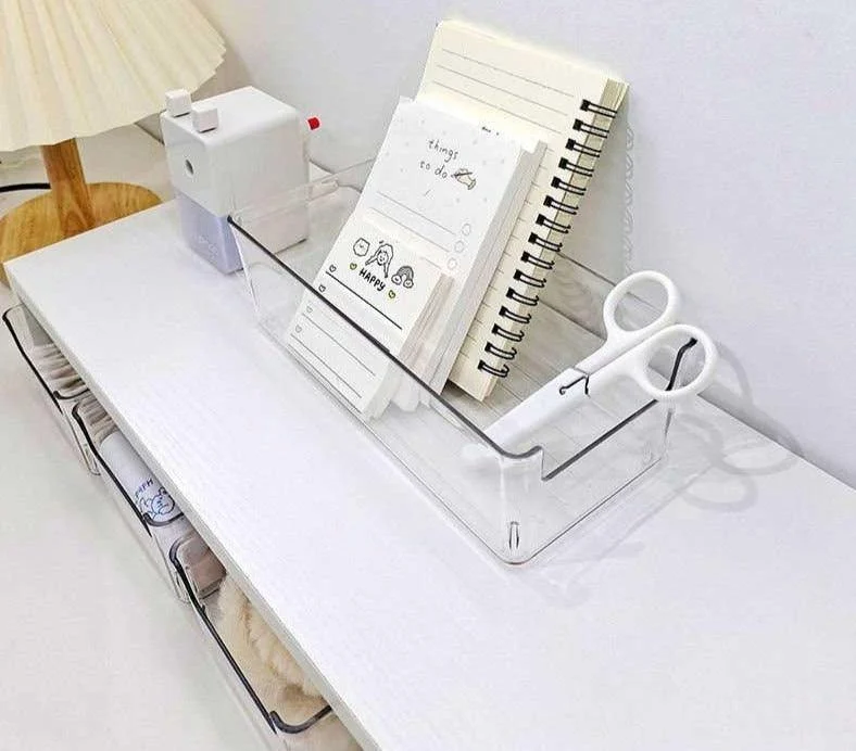 Handy Acrylic Transparent Stationery Storage Box -