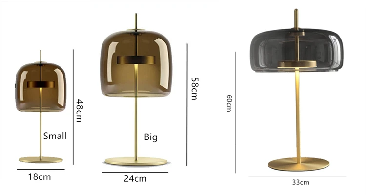 Stylish Mushroom Glass Table Lamp