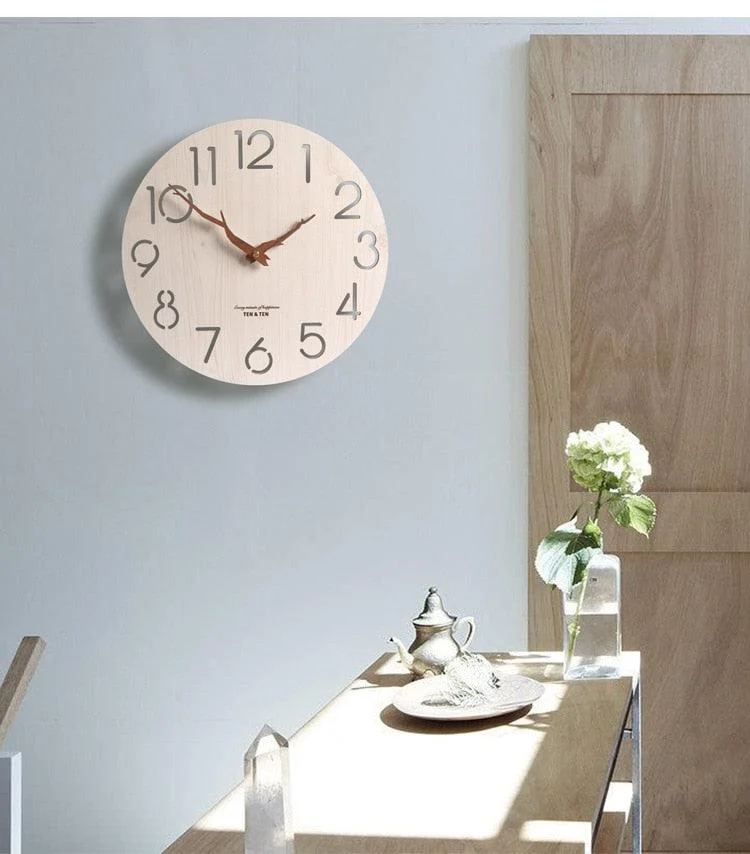 Wooden 3D Wall Clock - ISTANBULLU LTD