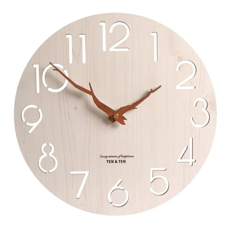 Wooden 3D Wall Clock - ISTANBULLU LTD