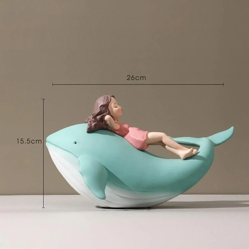 Hd10c4d8354d546f9be95cf50c66baf28F_5a740efd-0a37-4eca-9663-60dc3eb60fca Resin Sleeping Girl on Whale Statue - ISTANBULLU LTD
