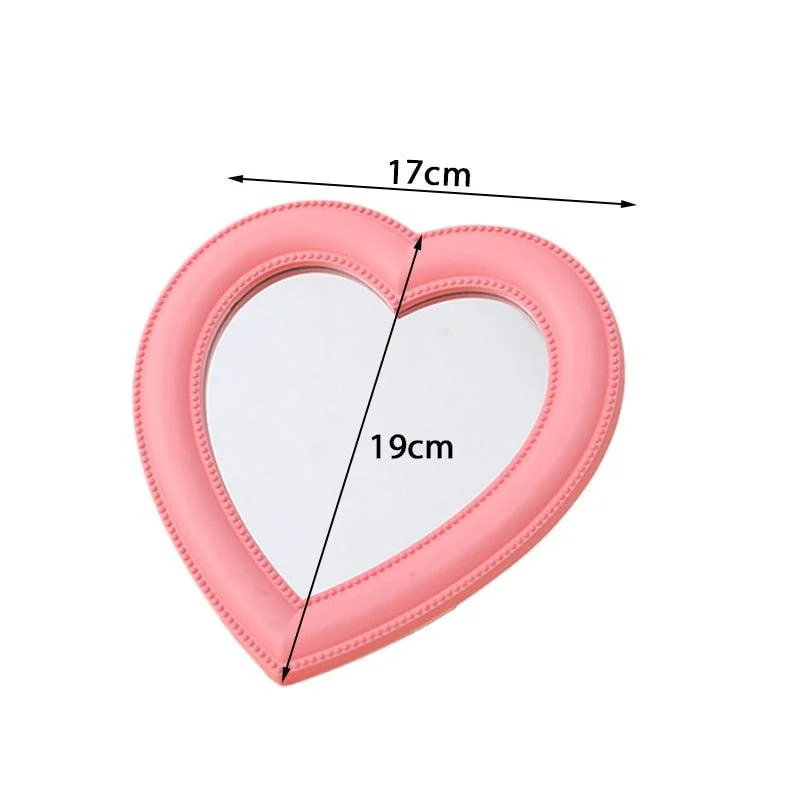 Hdc3a56666f9b49148262f5866f8faeccq Pink Heart Shaped Compact Mirror - ISTANBULLU LTD