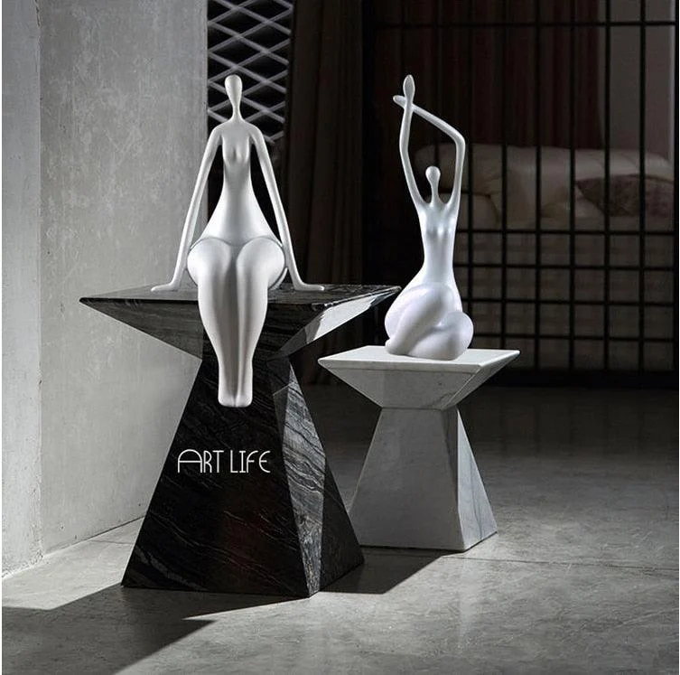He6e2ec04875145148262db41d4ca151fx Yoga Woman Sculpture - ISTANBULLU LTD
