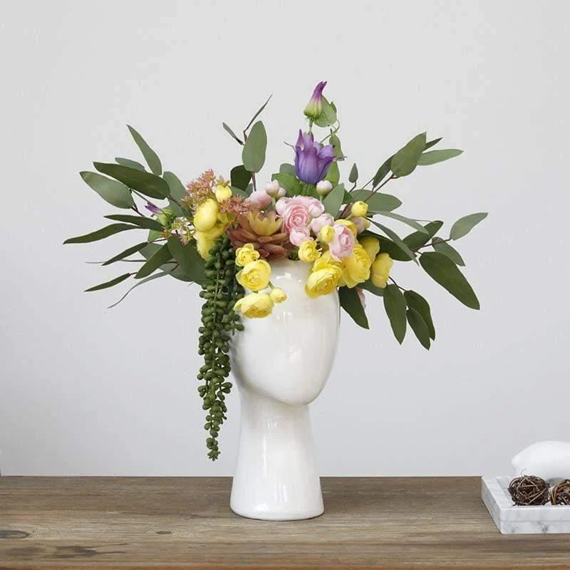 Head_Shaped_Flower_Vase_-_-4202048 Head Shaped Flower Vase -