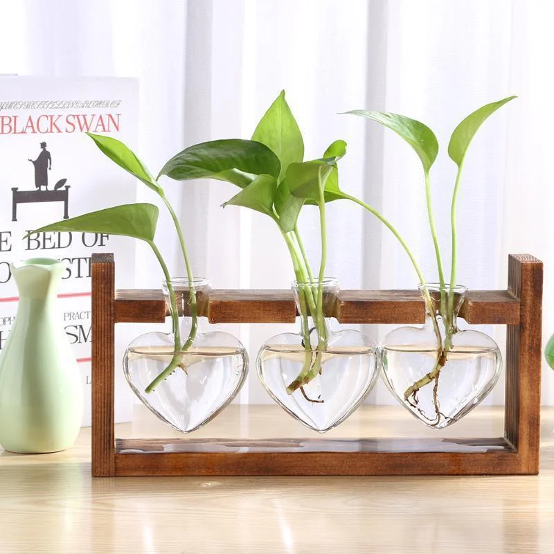Heart_Glass_Wood_Propagation_Vase_-_-4202122 Heart Glass & Wood Propagation Vase -