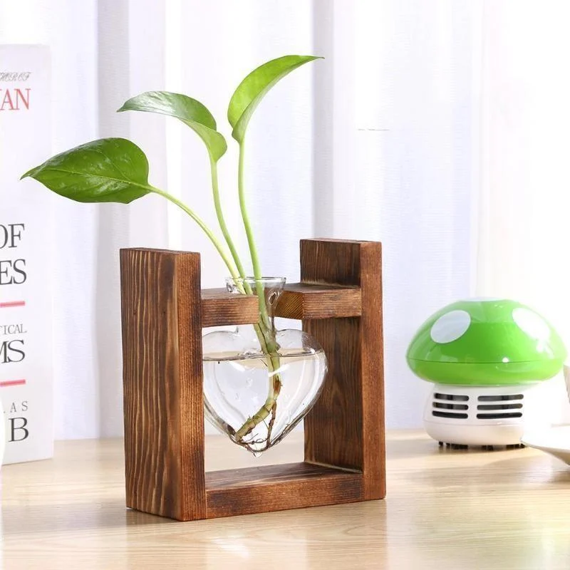 Heart_Glass_Wood_Propagation_Vase_-_-4202201 Heart Glass & Wood Propagation Vase -