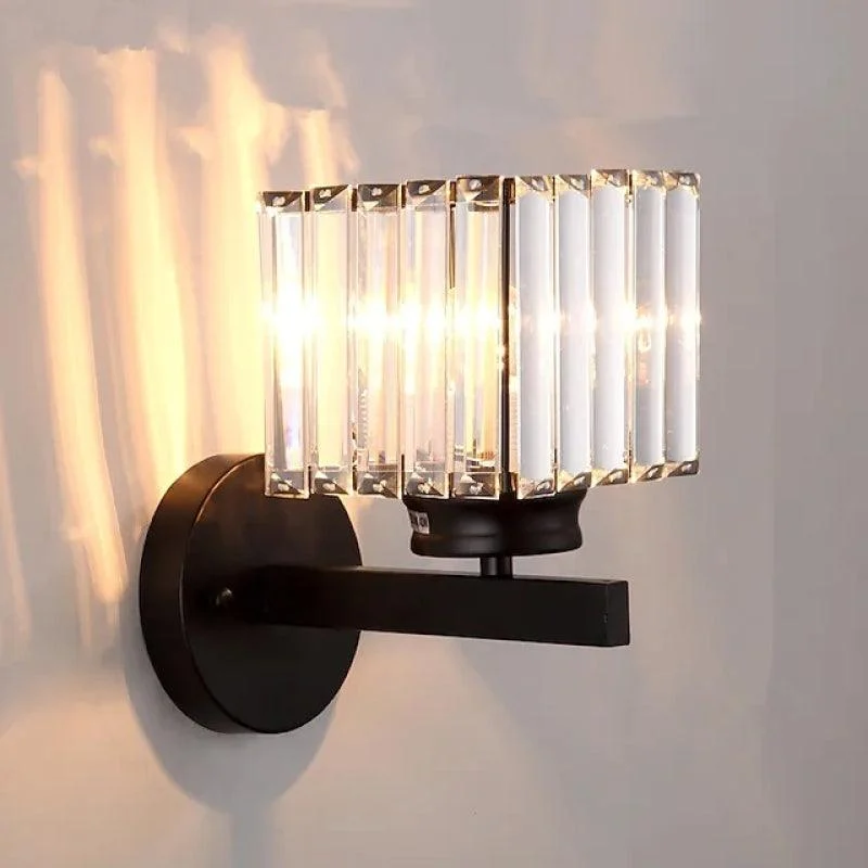 Herbert Modern LED Wall Lamp - Indoor - Black - Bedroom - Crystal/Metal -  - #tag1#