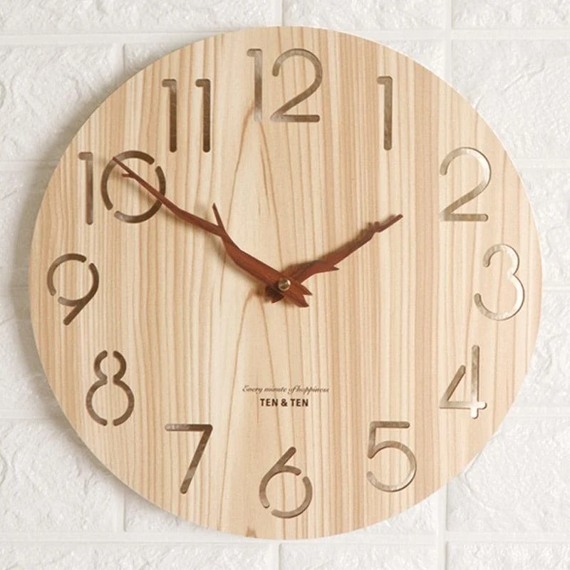 Wooden 3D Wall Clock - ISTANBULLU LTD